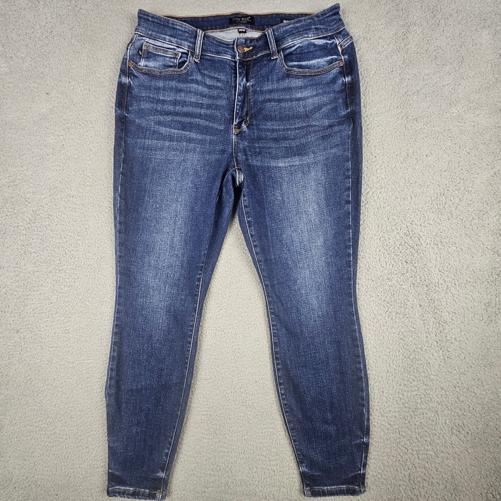 Judy Blue Skinny Fit Jeans Women 14W Dark Wash Stretch Denim JB82252MD-PL